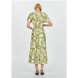 Vestido estampado abertura