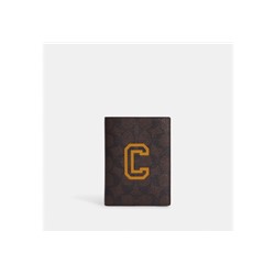 Passport Case In Signature Canvas With Varsity Motif