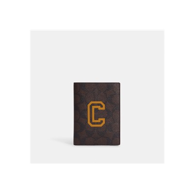 Passport Case In Signature Canvas With Varsity Motif