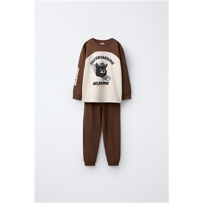 6-14 AÑOS/ PIJAMA ESTAMPADO SKATE