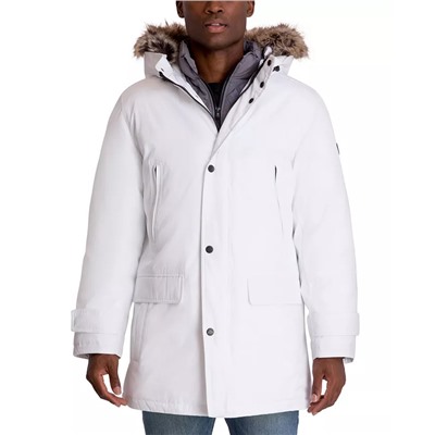 MICHAEL MICHAEL KORS Michael Kors Men's Hooded Bib Snorkel Parka, Created for Macy's
