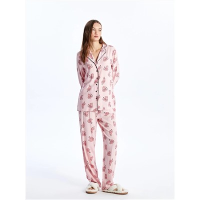 LC Waikiki Gömlek Yaka Desenli Uzun Kollu Kadın Pijama Takımı, LCW DREAM                                            
                                            Gömlek Yaka Desenli Uzun Kollu Kadın Pijama Takımı