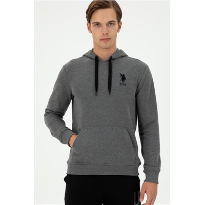 Erkek Antrasit Melanj Basic Sweatshirt