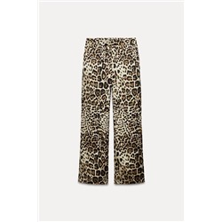 ANIMAL PRINT SATIN TROUSERS