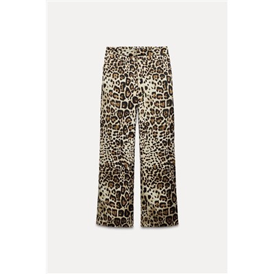 ANIMAL PRINT SATIN TROUSERS