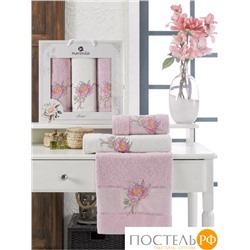 11297 Комп. Пол. MERZUKA махр. в короб. (50x90/2)(70х140/1) 3 шт. LOTUS розовый