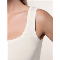 Топ облегающий из эластичного хлопка с квадратным вырезом каре