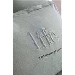Bobigny Çift Kişilik Pamuklu SuperSoft Comforter Set - Mint Yeşili
