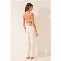 Pantalón Capri lino blanco