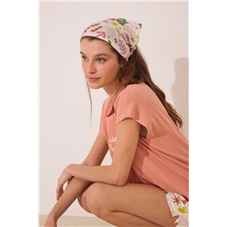 Bandana pelo estampado multicolor