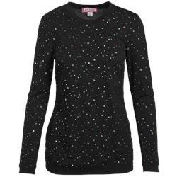 koi Scrubs Limited Edition Audrina Black/Hologram Silver Tee