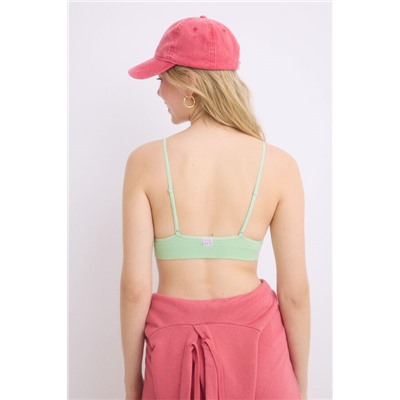 Sujetador top relleno verde copas extraíbles