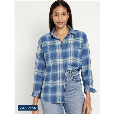 Loose Flannel Boyfriend Shirt