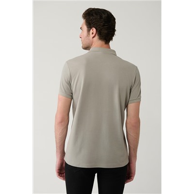 Taş %100 Pamuk Serin Tutan Polo Yaka T-Shirt