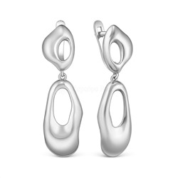 Серьги женские из серебра родированные 925 пробы С-4501-Р