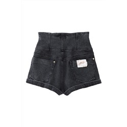 Short vaquero de tiro alto Antracita
