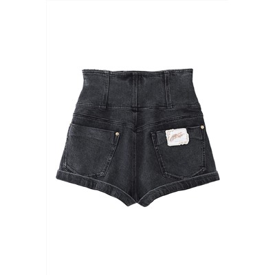 Short vaquero de tiro alto Antracita