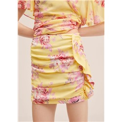 Minifalda estampada volante -  Mujer | MANGO OUTLET Melilla