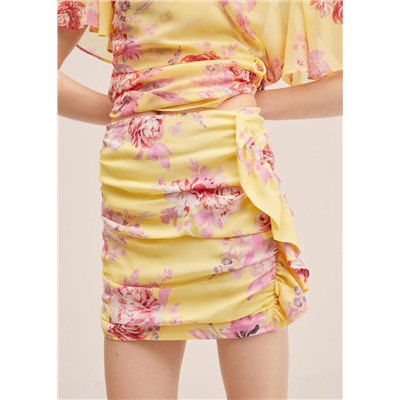 Minifalda estampada volante -  Mujer | MANGO OUTLET Melilla