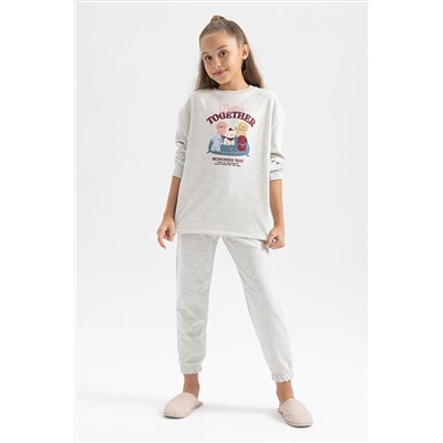 Defacto Kız Çocuk Baskılı Uzun Kollu Pijama Takım A9868A823WN