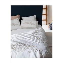 Madame Coco Brun Çift Kişilik Nevresim Takımı - Bej 1KNTCC0669-8682116763448
