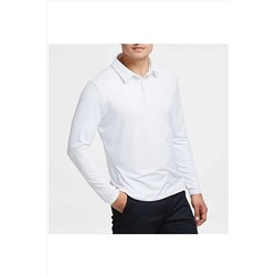 MODA Unısex Yetişkin Uzun Kol Düz Renk Basıc Polo Yaka Lise Okul Lakost T-shırt MODA09660