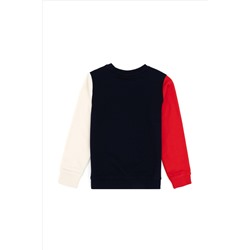 Erkek Çocuk Lacivert Bisiklet Yaka Sweatshirt