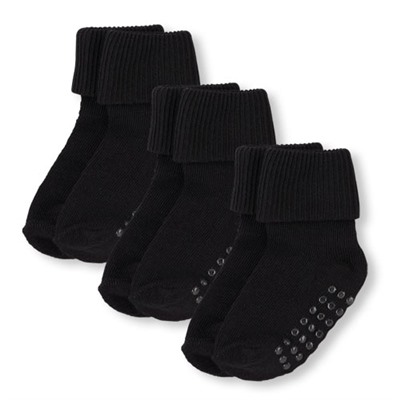 Unisex Baby And Toddler Basic Triple Roll Socks 3-Pack
