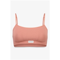 Top canalé seamless rosa