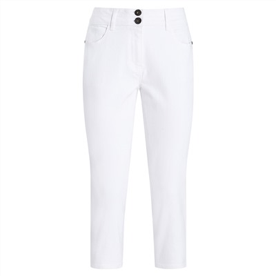 3/4 Damen Slim-Jeans im schlichten Dessin