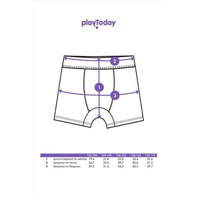 Трусы, 2 шт. PLAYTODAY, 1127801