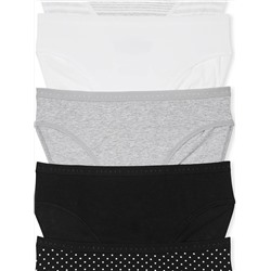 5-Pack Stretch Cotton High-Leg Brief Panties