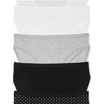 5-Pack Stretch Cotton High-Leg Brief Panties