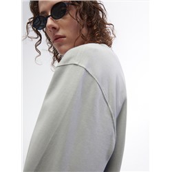 Langarmshirt aus dickem Baumwollstoff