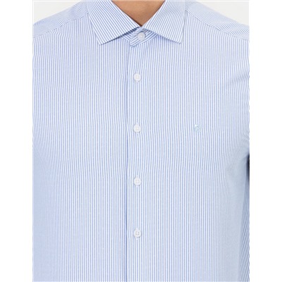 Açık Mavi Slim Fit Uzun Kollu Gömlek