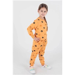 AHENGİM Kids Kız Çocuk Damlacık Desenli Eşofman Takımı Ak2224 1-2-10001157