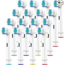 Toothbrush Heads for Oral B, 16 Pack Professional Electric Toothbrush Replacement Heads Medium Soft Dupont Bristles Replacement Toothbrush Heads Precision Clean Brush Heads Refills