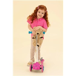 Kız Çocuk Pembe Basic Polo Yaka Tişört