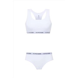 U.S. Polo Assn. Kadın Beyaz Sporcu Büstiyer Şort Set USB65003