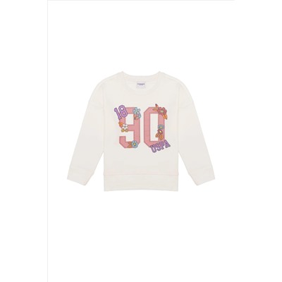 Çocuk Ekru Sweatshirt