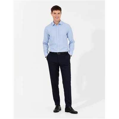 Koyu Mavi Slim Fit Oxford Gömlek