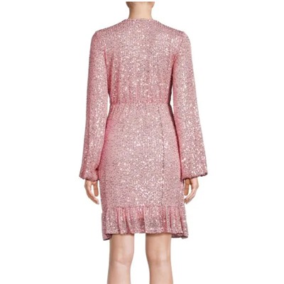 Bebe Wrap Sequin Mini Dress