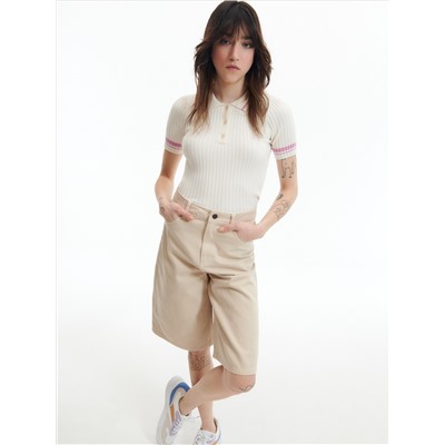 Bluse mit Polokragen