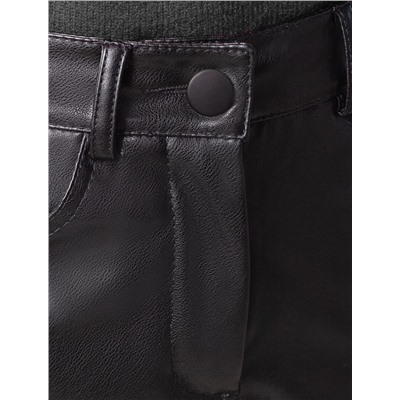 Прямые брюки из искусственной кожи