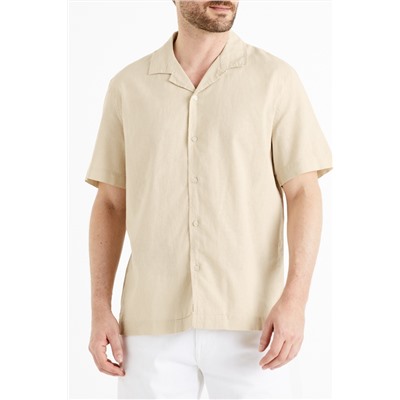 Camisa de lino - Beige
