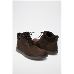 Zapatillas altas de piel Marrón oscuro