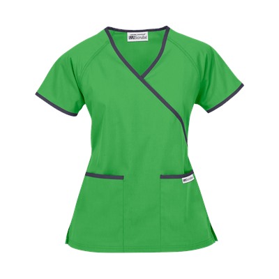 UA Best Buy Scrubs Contrast Mock Wrap Top