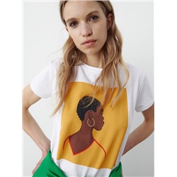 Übergroßes bedrucktes T-Shirt