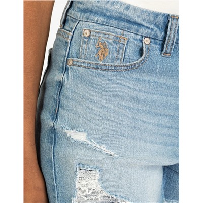 HIGH RISE CURVY SHORTS WITH RAW HEM