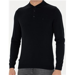 Lacivert Slim Fit Basic Kazak